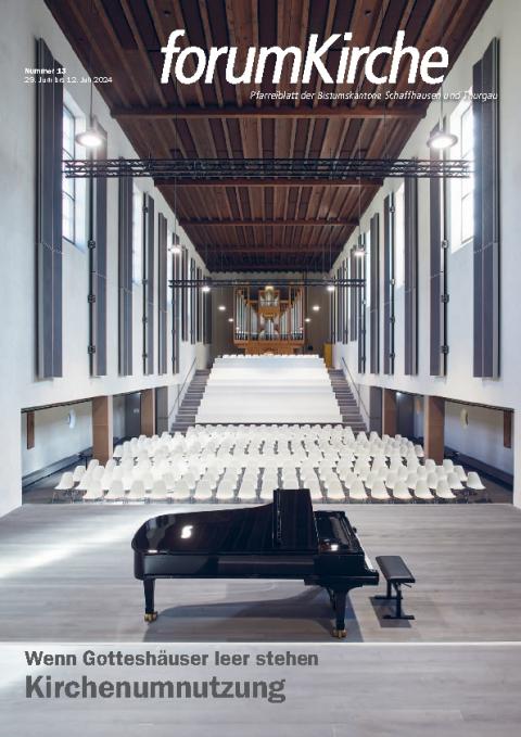 Der Wandel des Klosters St. Georgen
Im Strudel der Reformation

Kirche erfrischend anders
Ideen für Diakonie

Meine Familie - unersetzlich
Ein Porträt der Kirchenrätin Corinna Pasche-Strasser